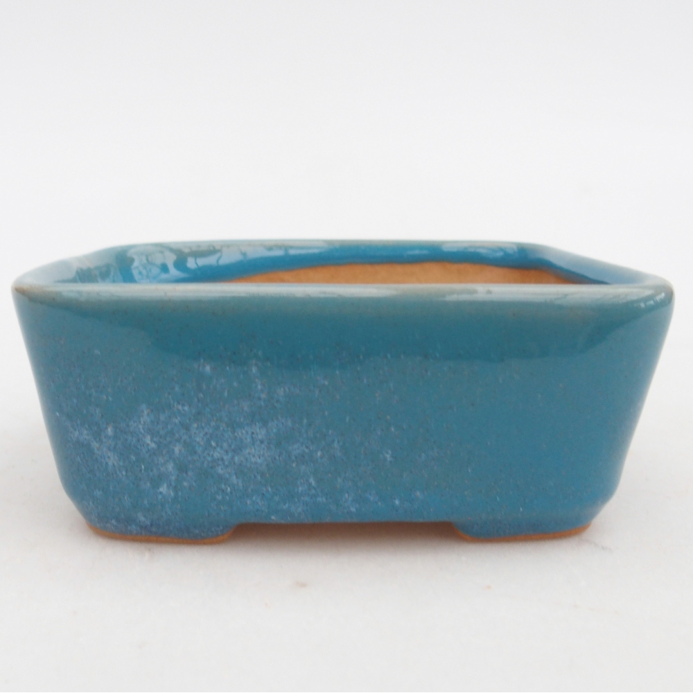 Bonsaischale aus Keramik 10,5 x 8,5 x 4 cm, Farbe blau