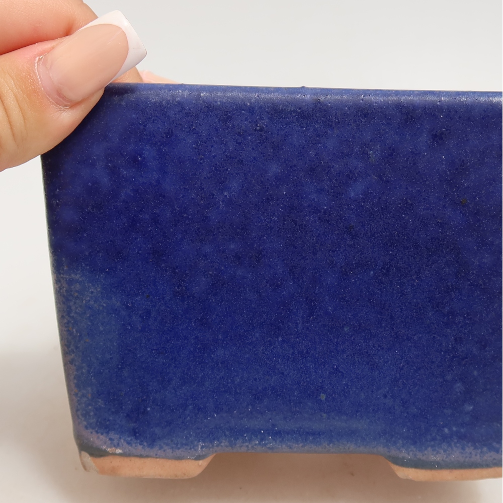 Keramik-Bonsai-Schale 11 x 11 x 8,5 cm, Farbe: Blau