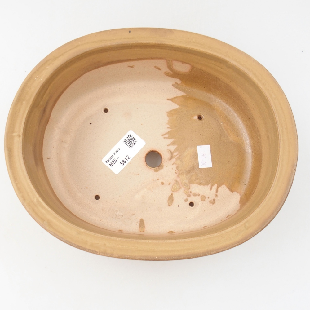 Keramik-Bonsaischale 23,5 x 19 x 8 cm, Farbe rosa