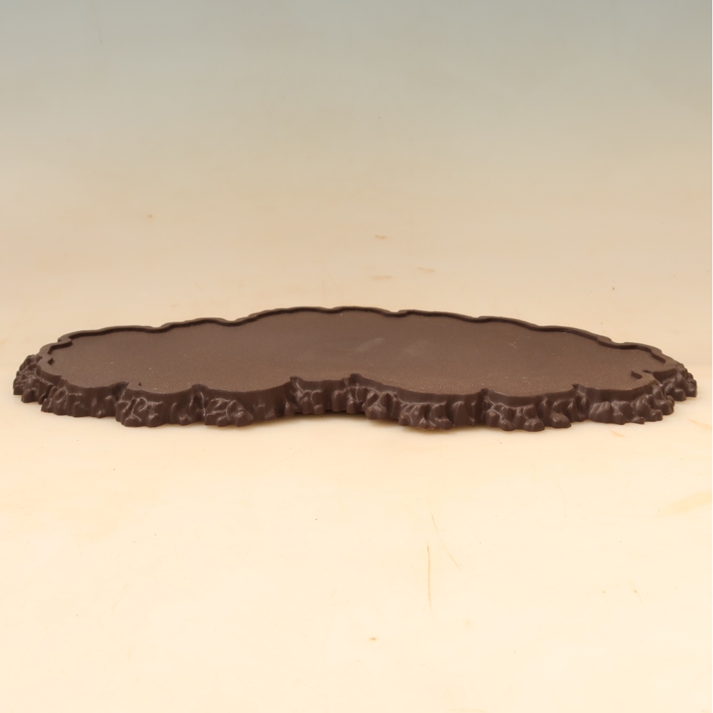 Kunststoff-Sockel für Bonsai, 33 x 19 x 1,5 cm, Farbe: braun