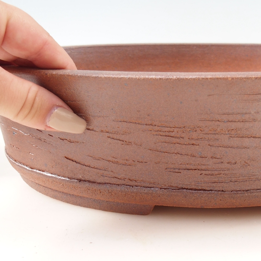 Bonsaischale 34 x 26 x 8 cm , Farbe braun