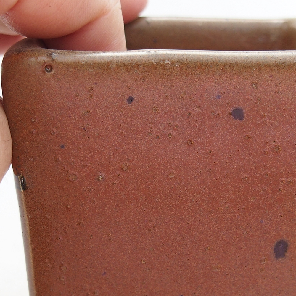 Bonsaischale aus Keramik 7,5 x 7,5 x 10,5 cm, braun