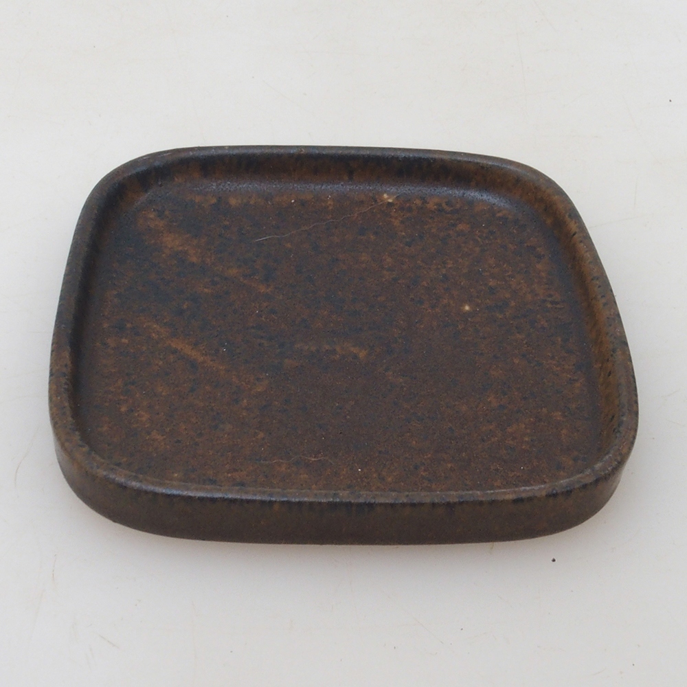 Bonsai-Schale quadratisch 9 x 9 x 1 cm – braun