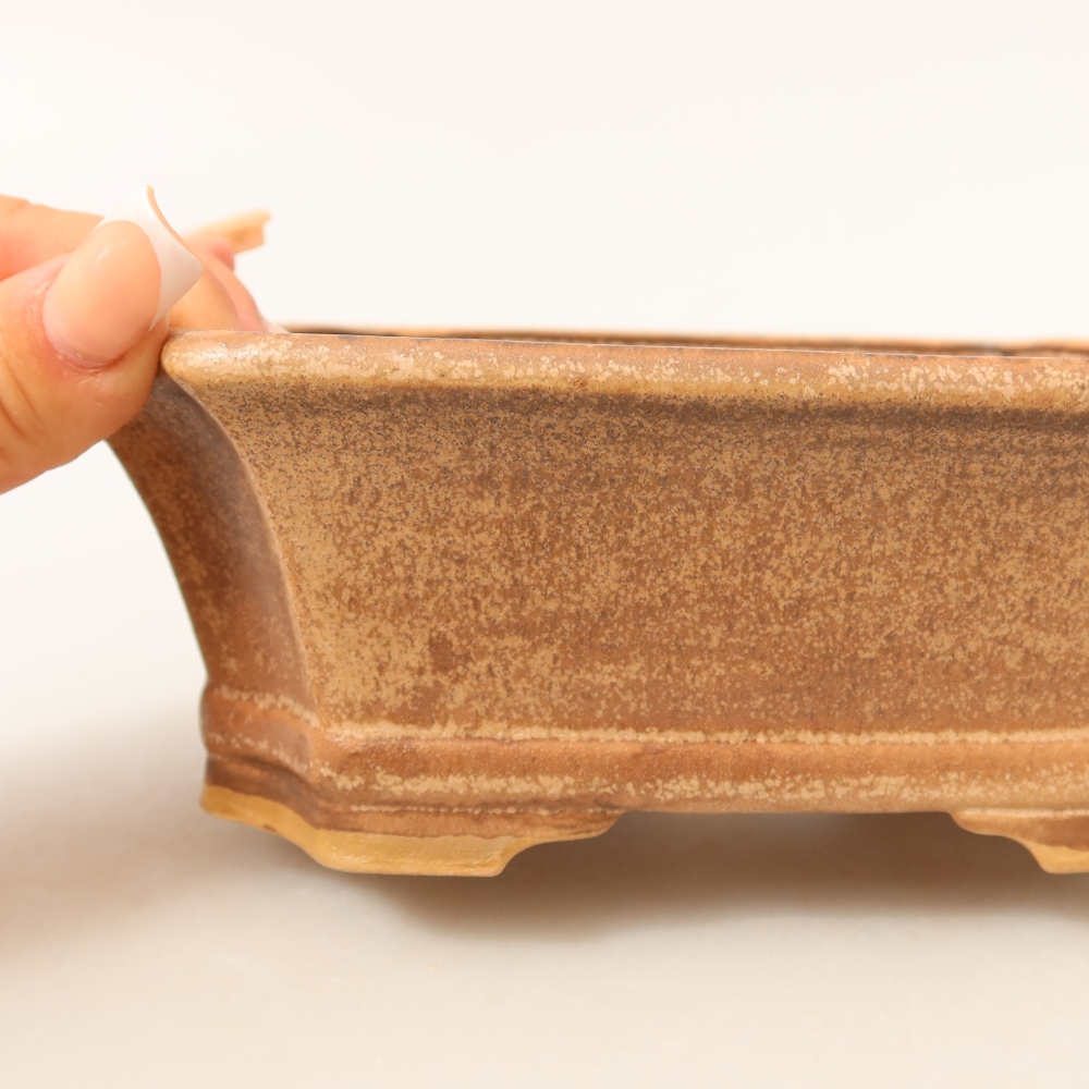 Keramik-Bonsai-Schale 18 x 15 x 6 cm, Farbe: Rosa