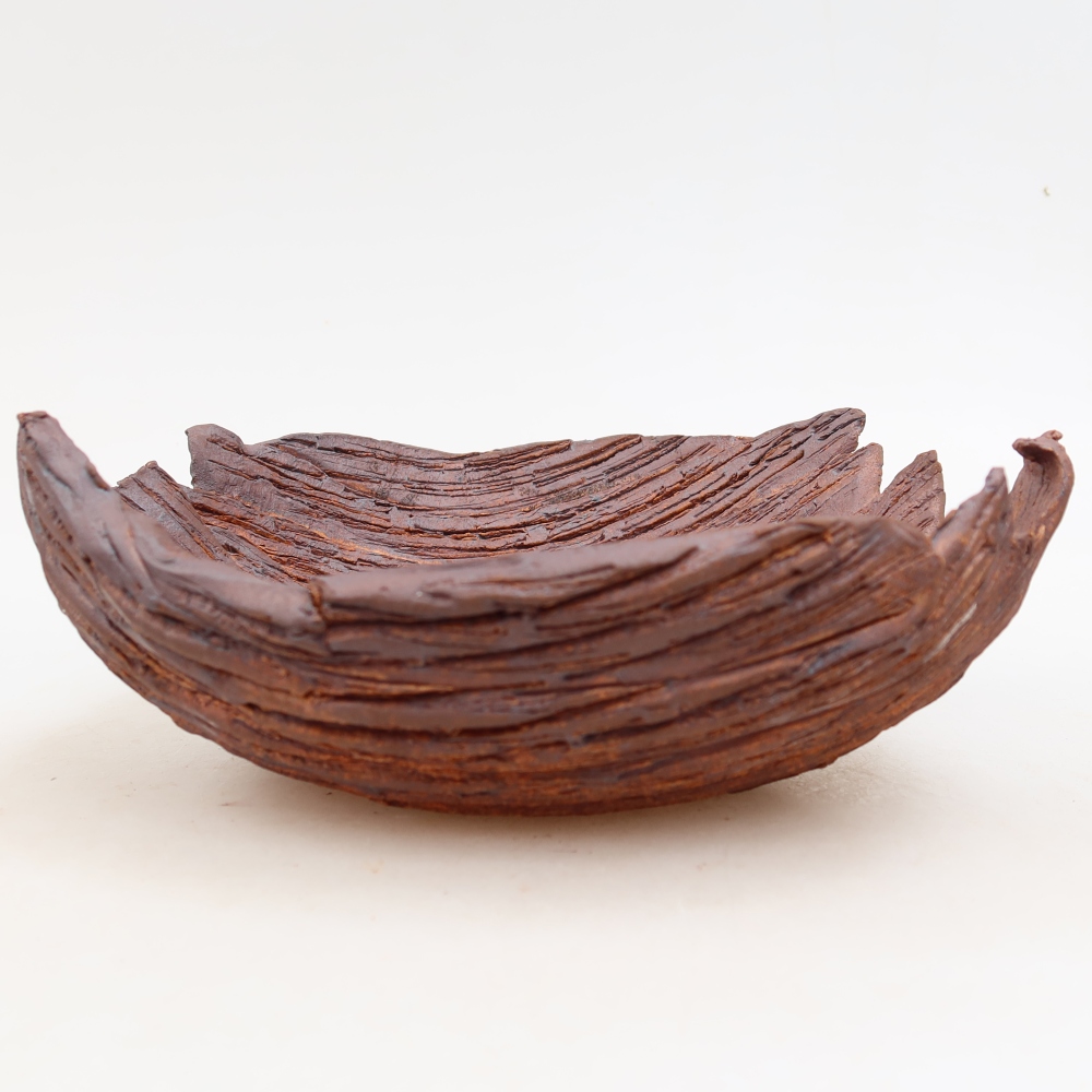 Keramikschale 20 x 17,5 x 7 cm , Farbe braun