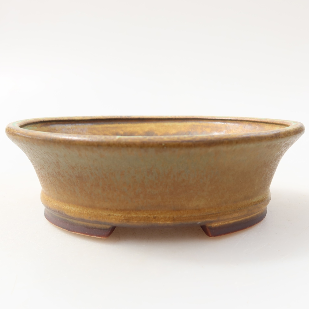 Keramik-Bonsai-Schale 12,5 x 11,5 x 4 cm, Farbe: grün