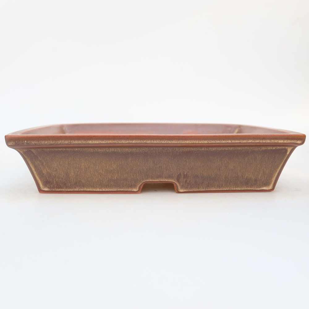 Keramikschale  26 x 20 x 5 cm, Farbe: braun