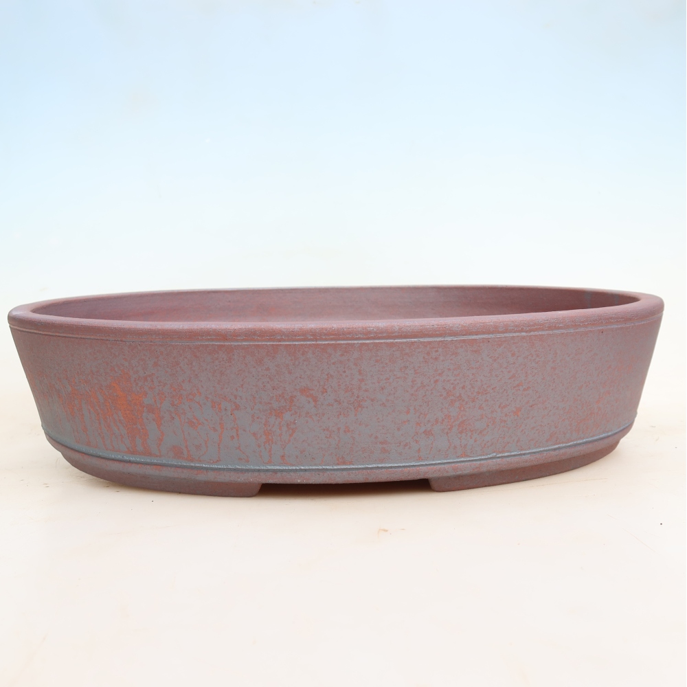 Bonsai-Schale aus Keramik, 38 x 31,5 x 8 cm, metallfarben