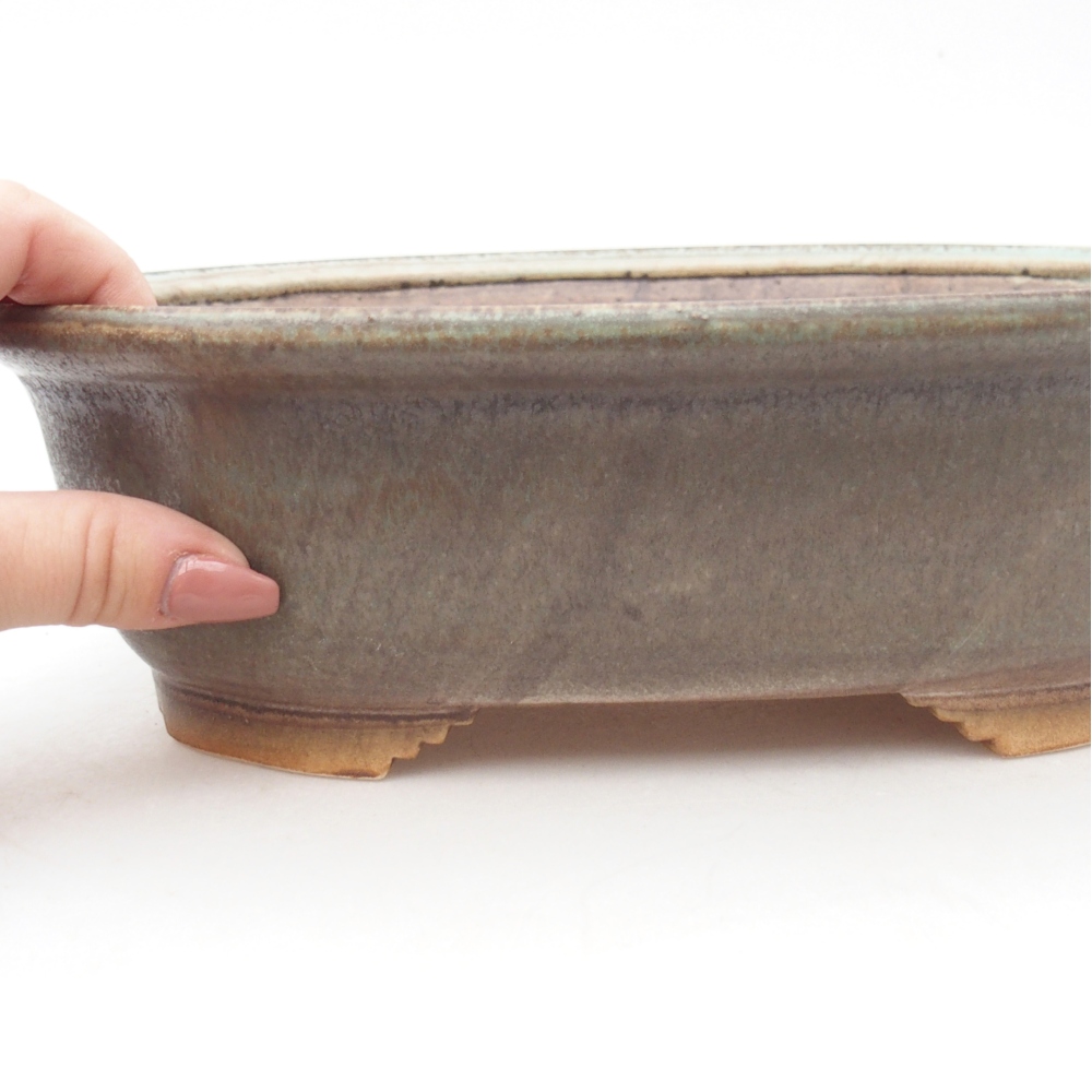 Bonsaischale aus Keramik 25 x 21,5 x 7,5 cm, grün