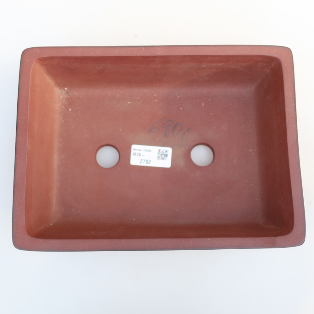 Keramikschale  25,5 x 19 x 7 cm, Farbe: Ziegelrot