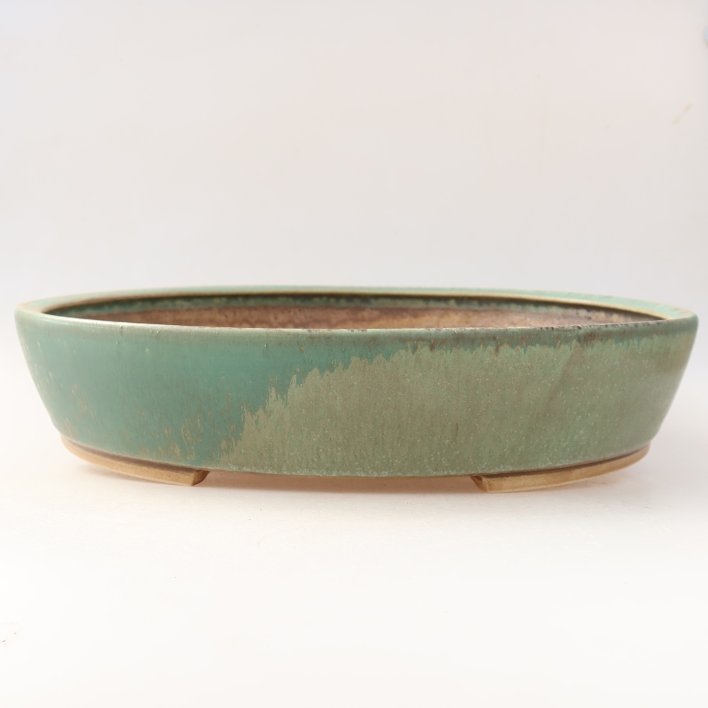 Keramik-Bonsai-Schale 32 x 27,5 x 6,5 cm, Farbe: grün