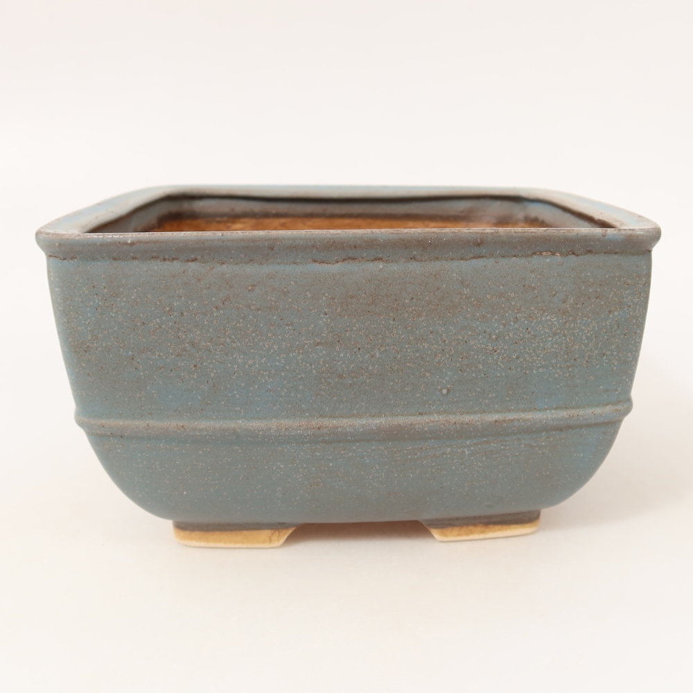 Keramik-Bonsai-Schale 16,5 x 16,5 x 9,5 cm, Farbe: Blau