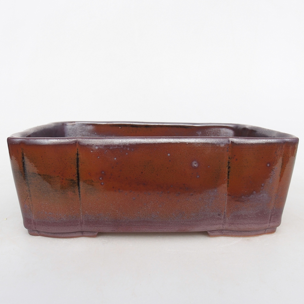 Keramik-Bonsaischale 20,5 x 17 x 7 cm, braun Farbe