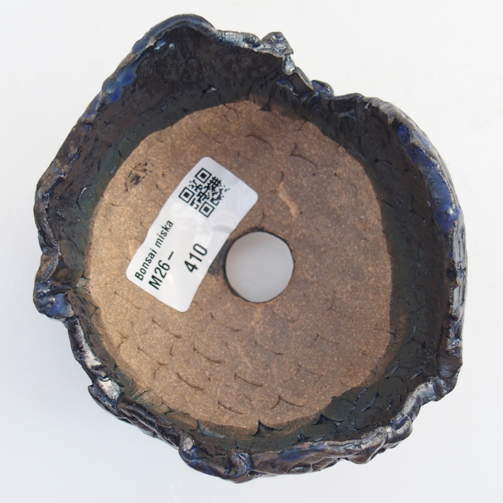 Keramische Muschel 10 x 9 x 8 cm , Farbe blau