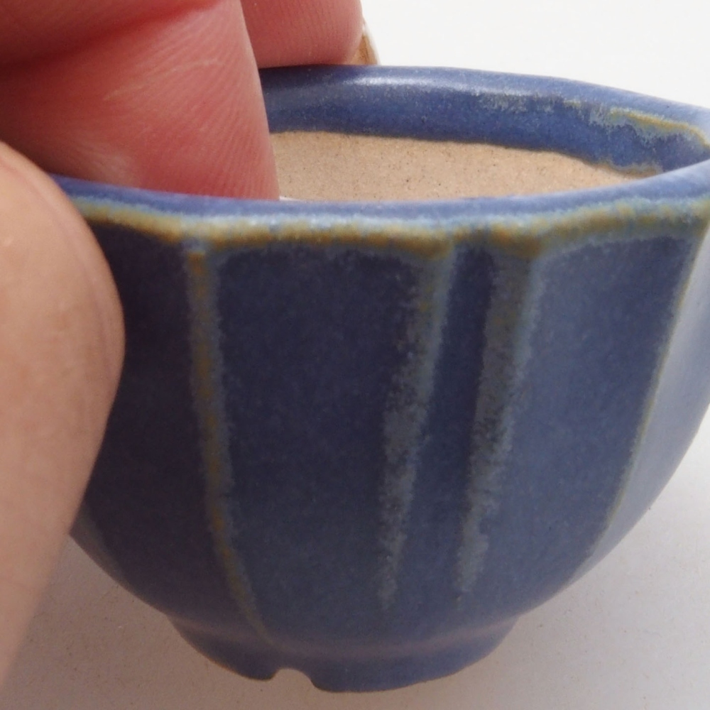 Mini-Bonsaischale 5 x 5 x 3 cm, Farbe blau