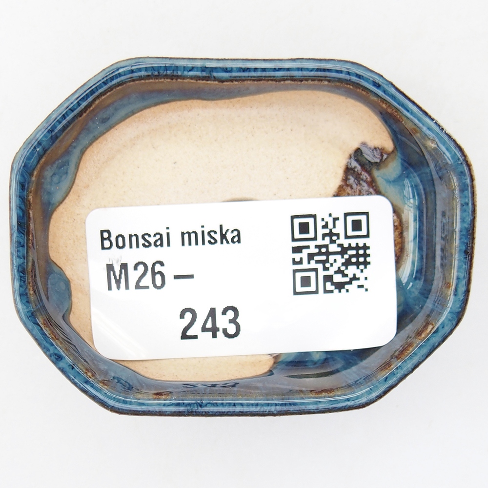 Mini-Bonsaischale 5,5 x 4 x 1,5 cm, Farbe blau