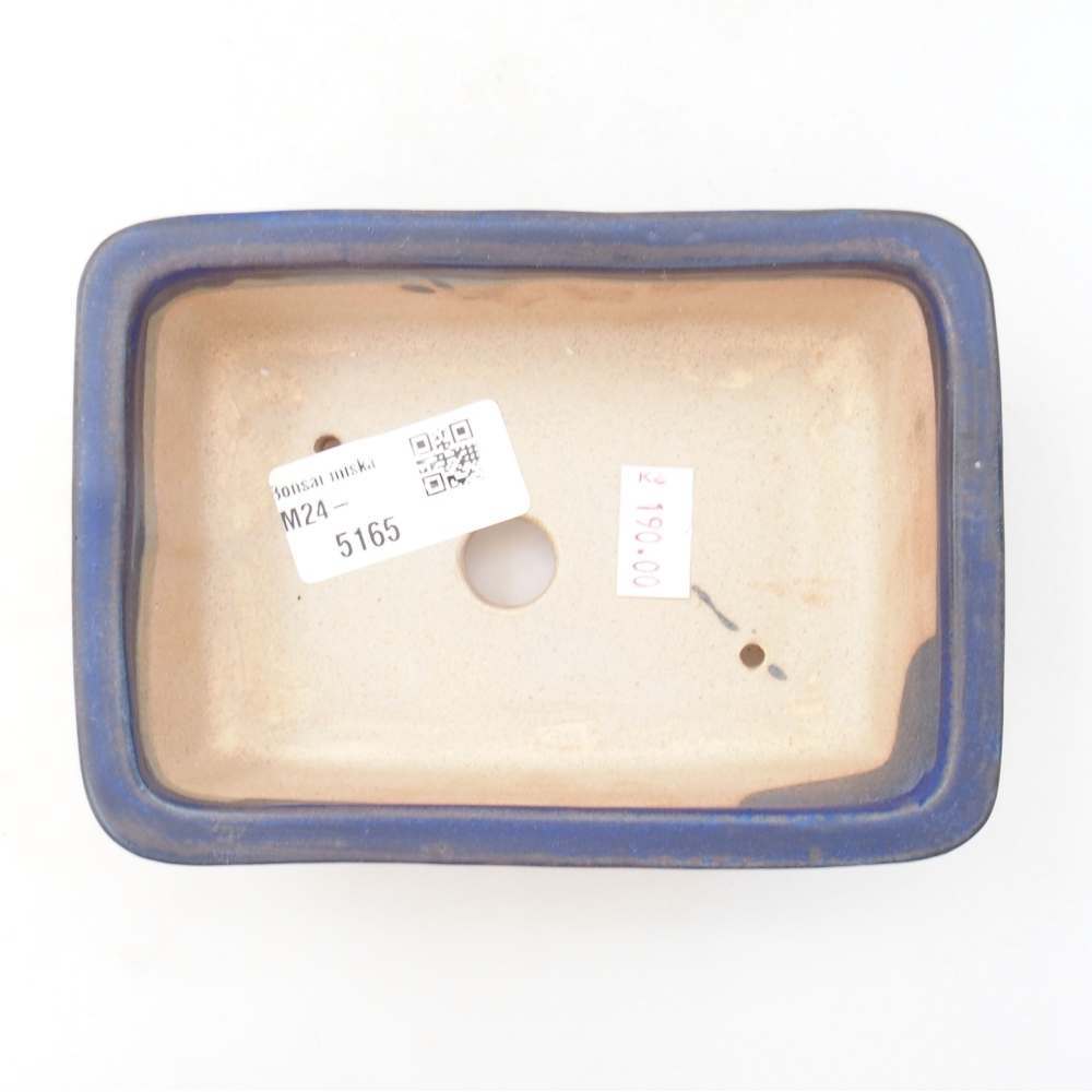 Keramik-Bonsaischale  13,5 x 9,5 x 4,5 cm, Farbe blau