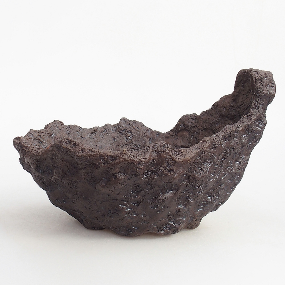 Keramikschale 19 x 15 x 14 cm , Farbe braun