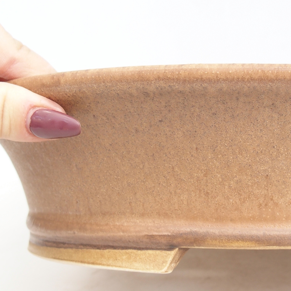 Keramik-Bonsaischale 32 x 29 x 7,5 cm, Farbe braun