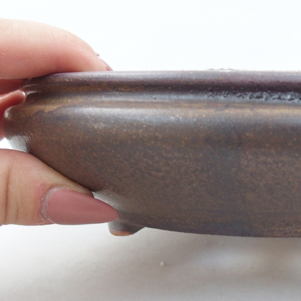 Bonsaischale aus Keramik 15 x 15 x 5 cm, braun