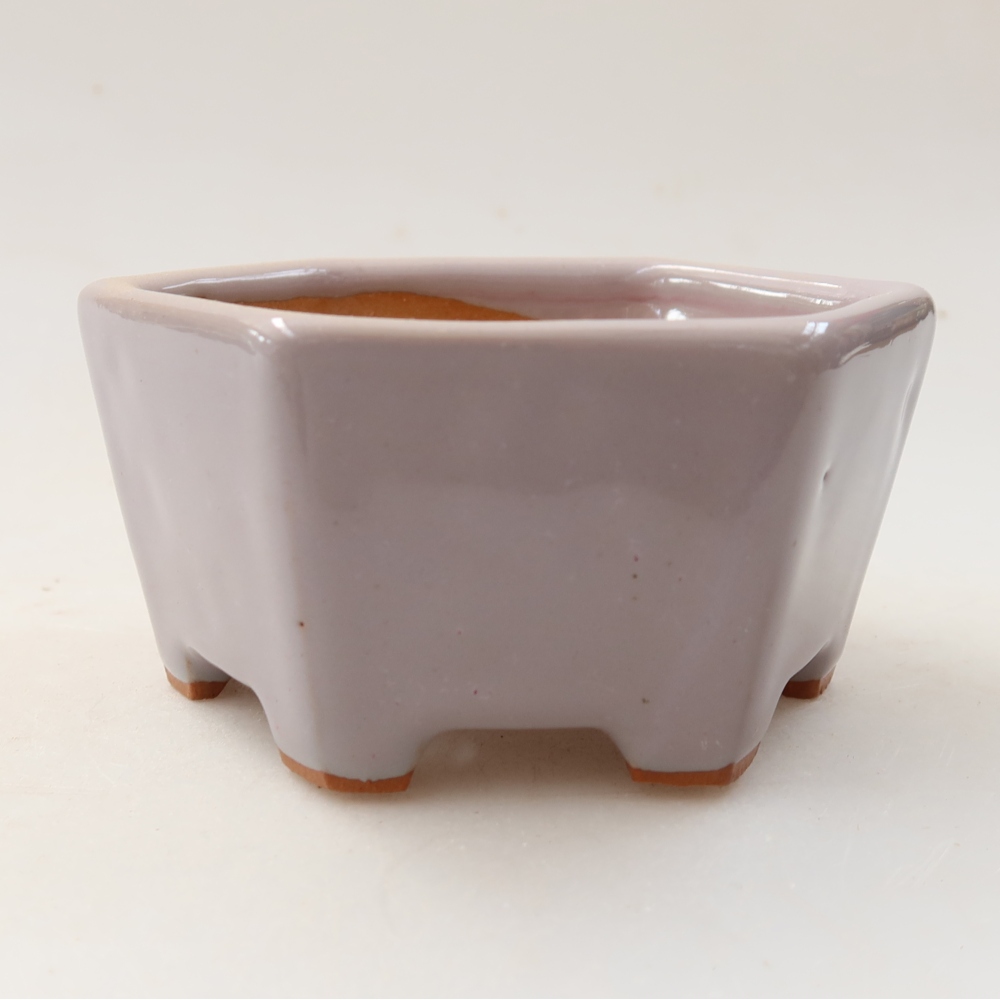Keramik-Bonsai-Schale 10 x 9 x 5 cm, Farbe: Violett