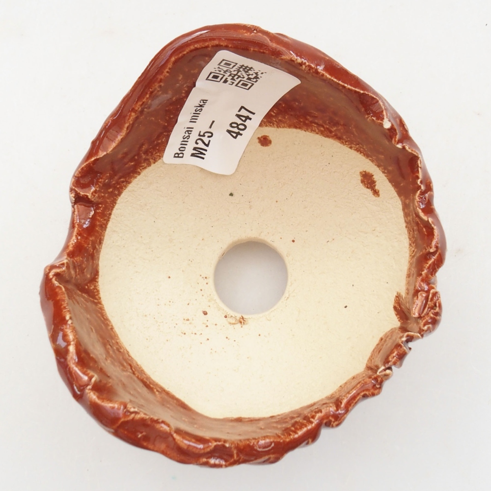 Keramikschale 7,5 x 7,5 x 6 cm, Farbe braun