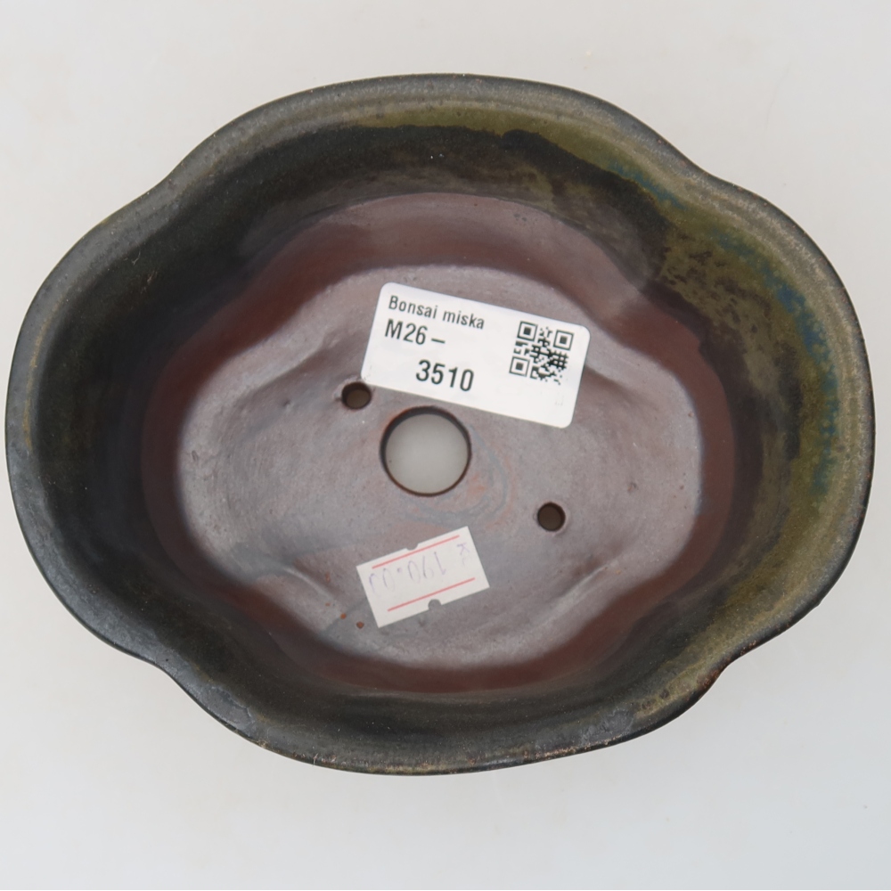 Keramik-Bonsai-Schale 13,5 x 11 x 6 cm, Farbe: braun