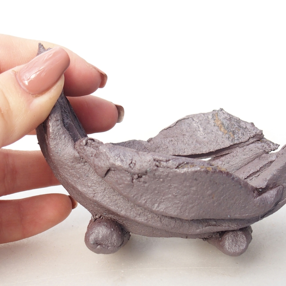 Keramikschale 10 x 7,5 x 7 cm , Metallic-Farbe