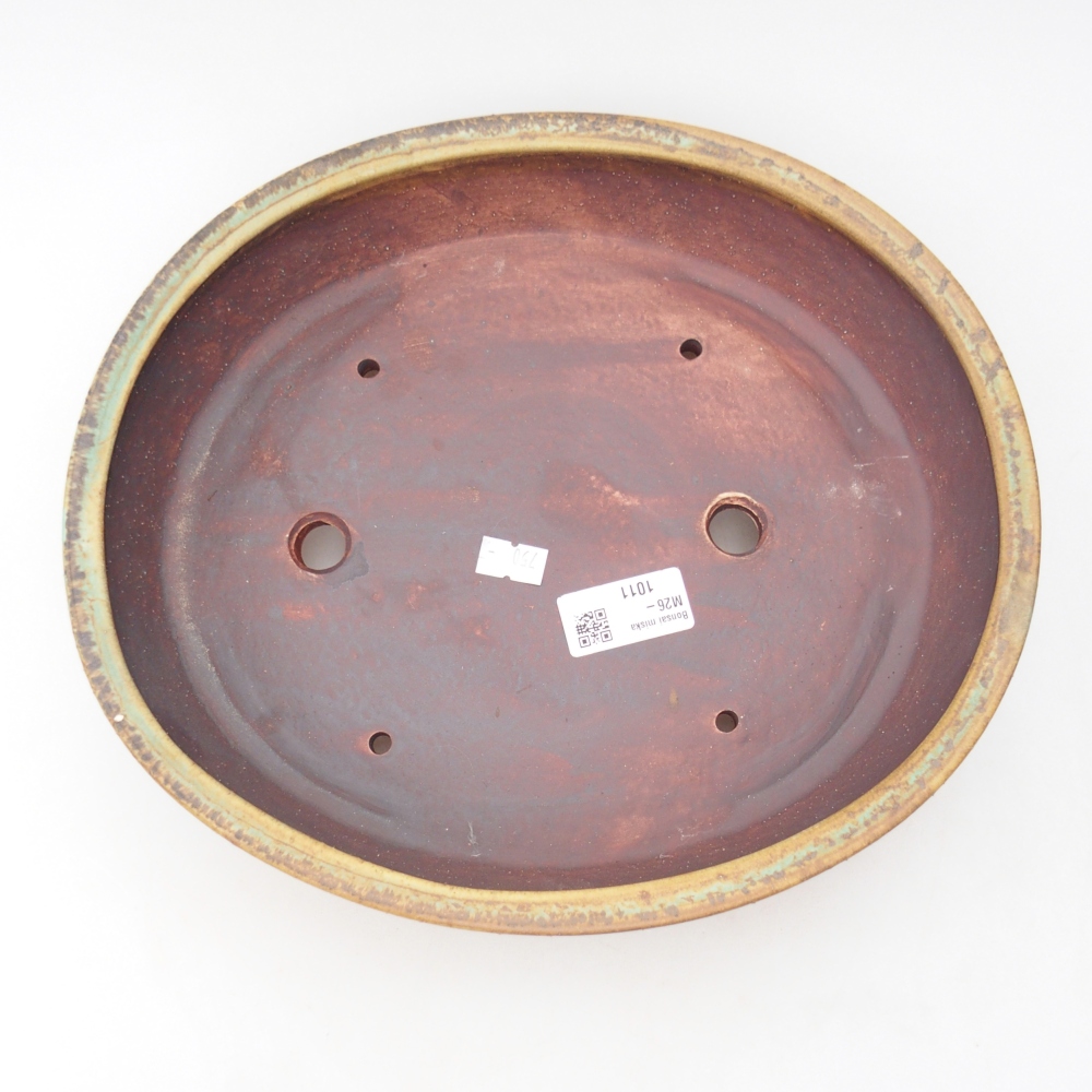 Bonsaischale aus Keramik 28 x 24,5 x 6 cm, grün