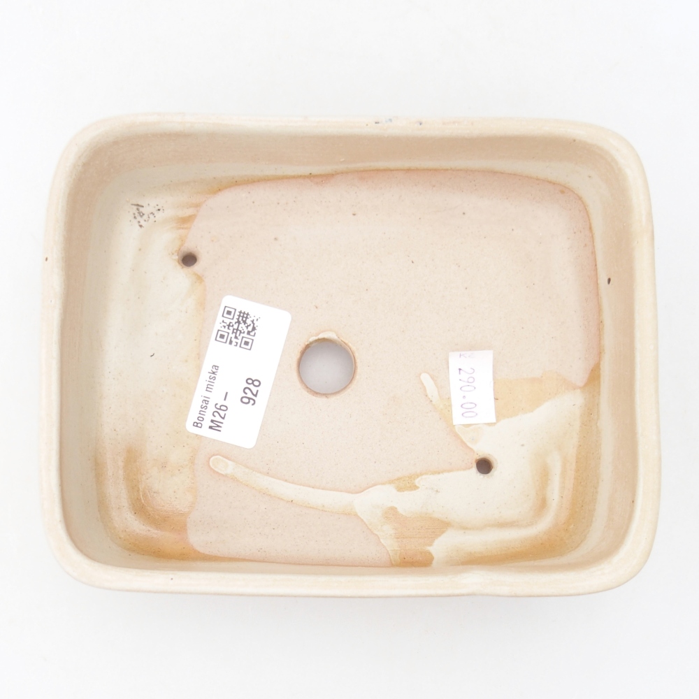 Bonsaischale aus Keramik 15 x 12 x 4,5 cm, Farbe beige