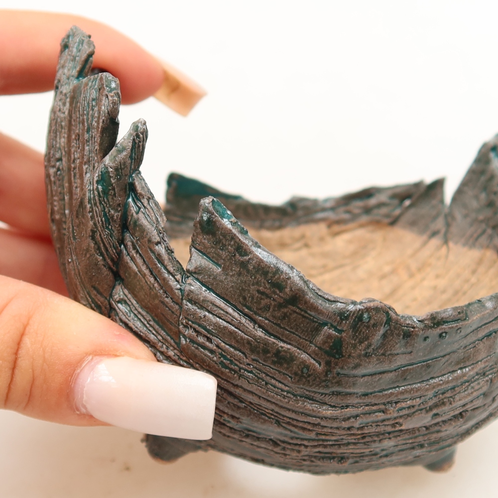 Keramikschale  10 x 8,5 x 7,5 cm, Farbe: grün