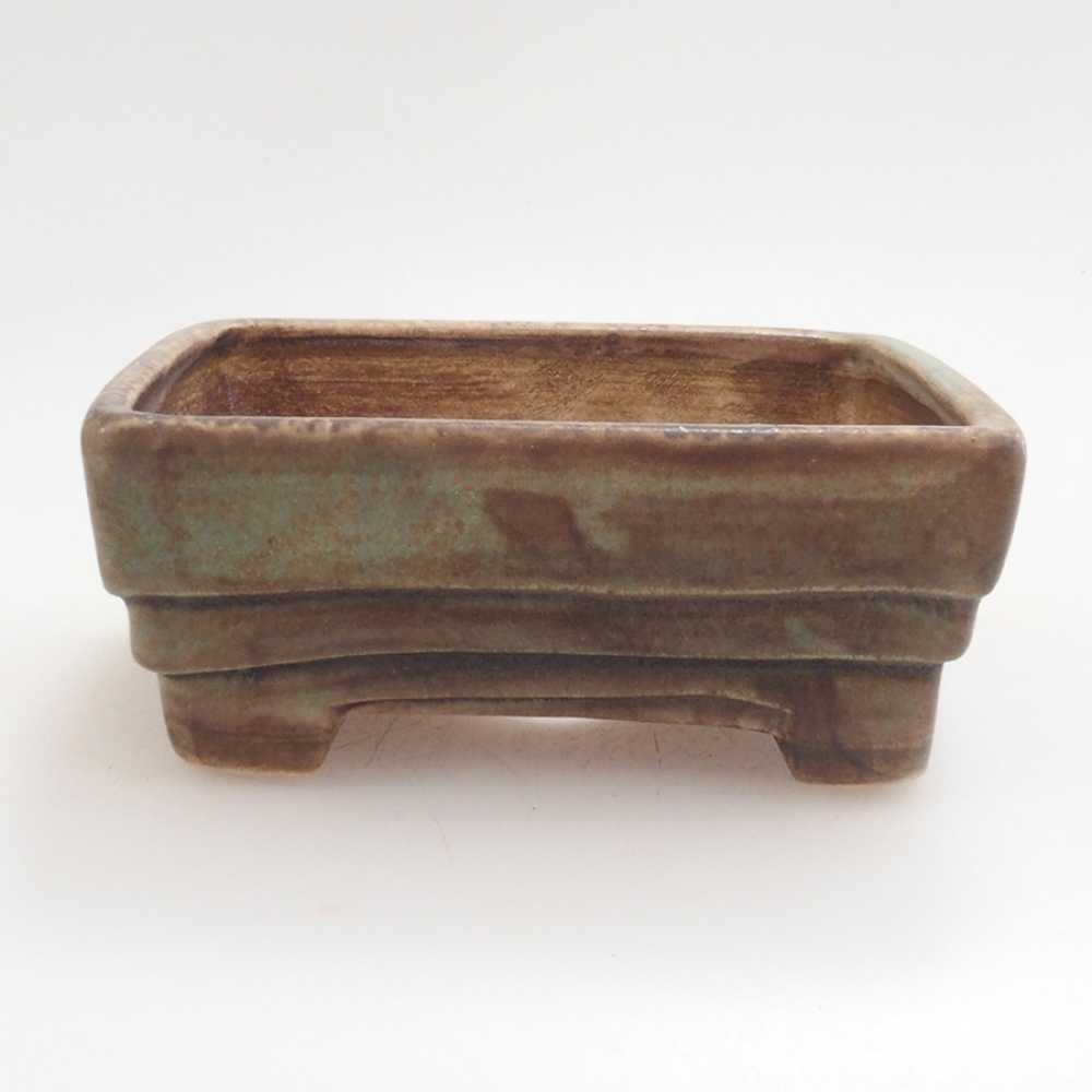 Bonsaischale aus Keramik 9 x 7,5 x 3,5 cm, Farbe Grün