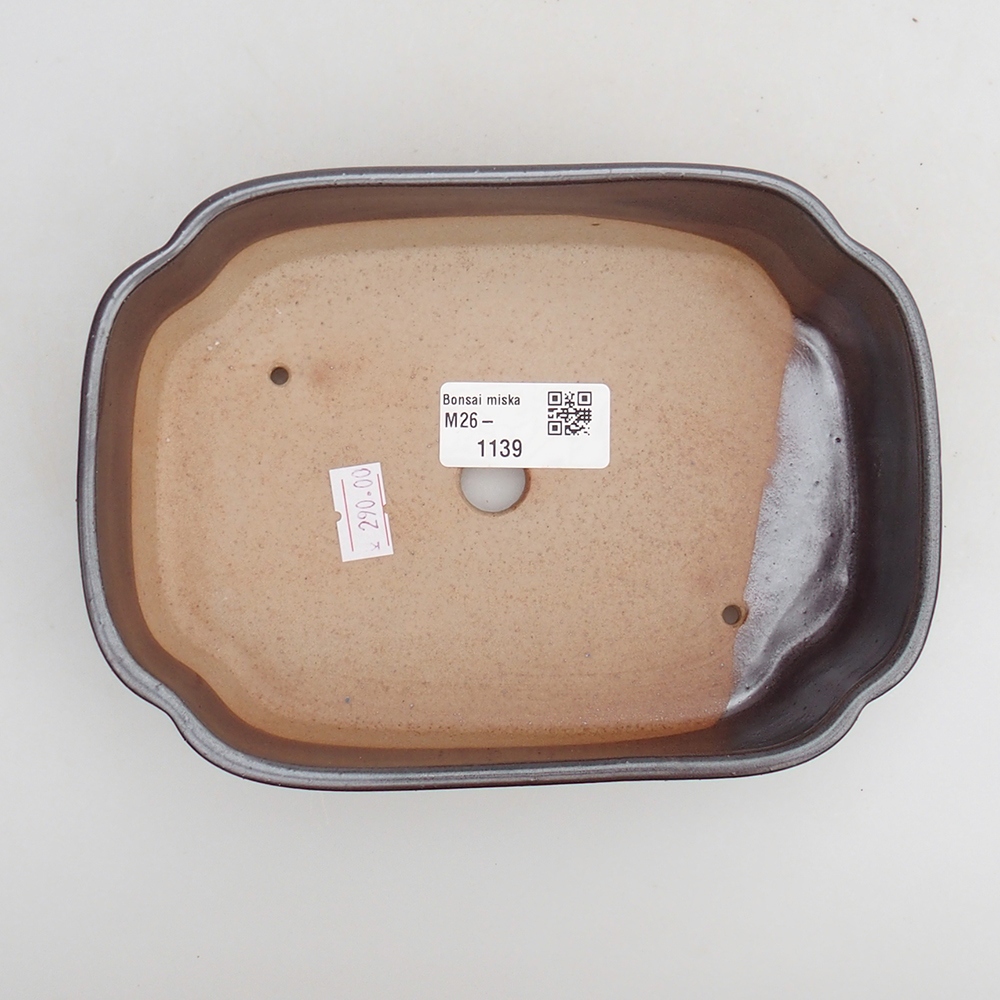 Bonsaischale aus Keramik 18 x 13 x 5 cm, braun
