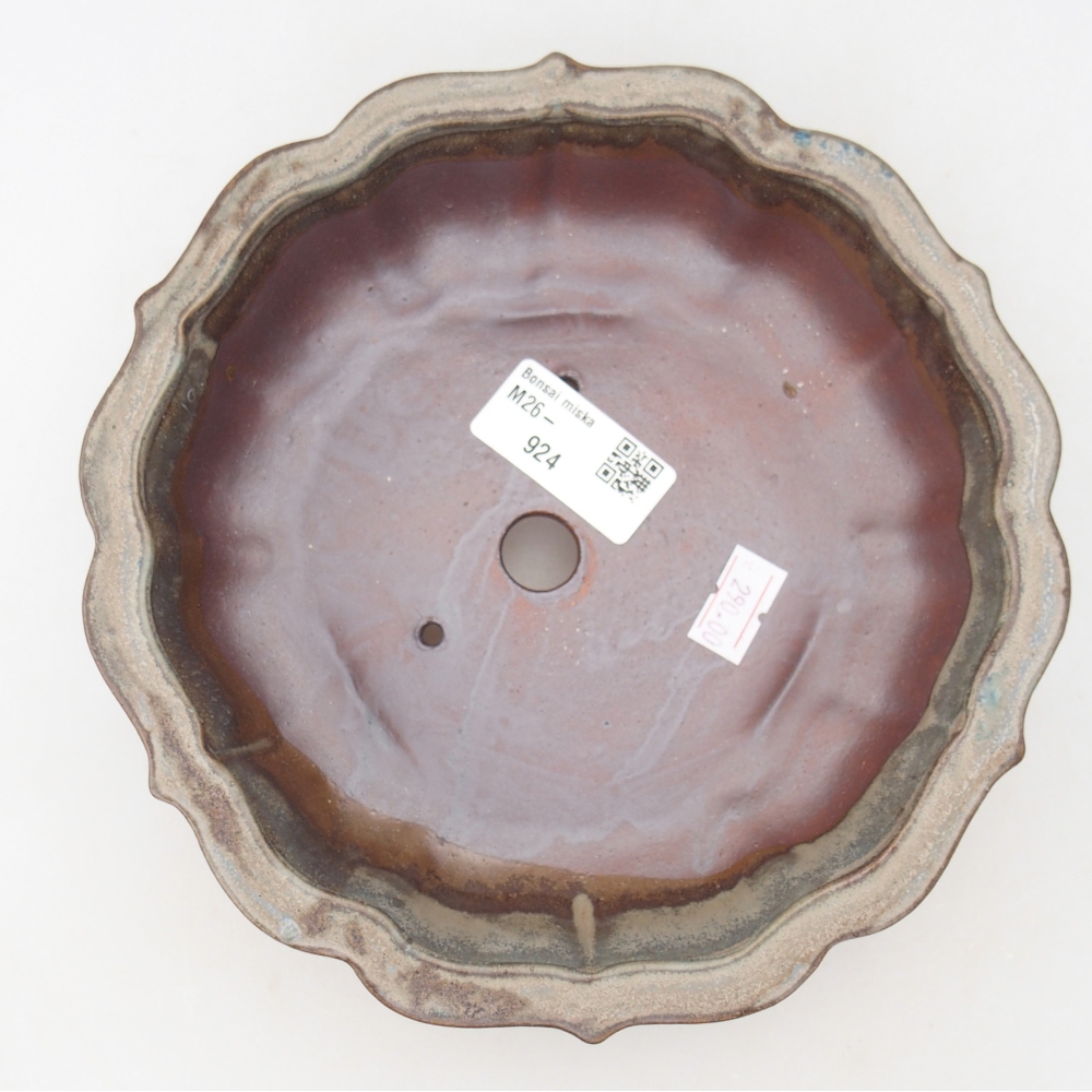 Bonsaischale aus Keramik 18 x 18 x 5 cm, blau-grau