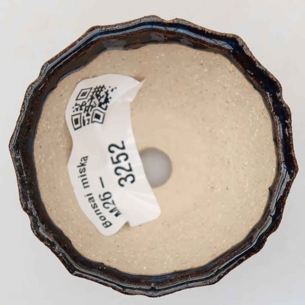 Keramik-Bonsai-Schale, 5,5 × 5,5 × 3,5 cm, Farbe: Blau