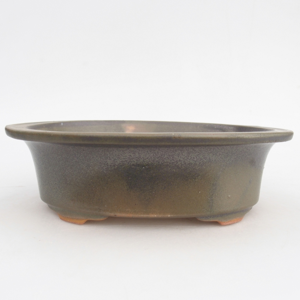 Bonsaischale aus Keramik 22,5 x 18,5 x 7 cm, grün