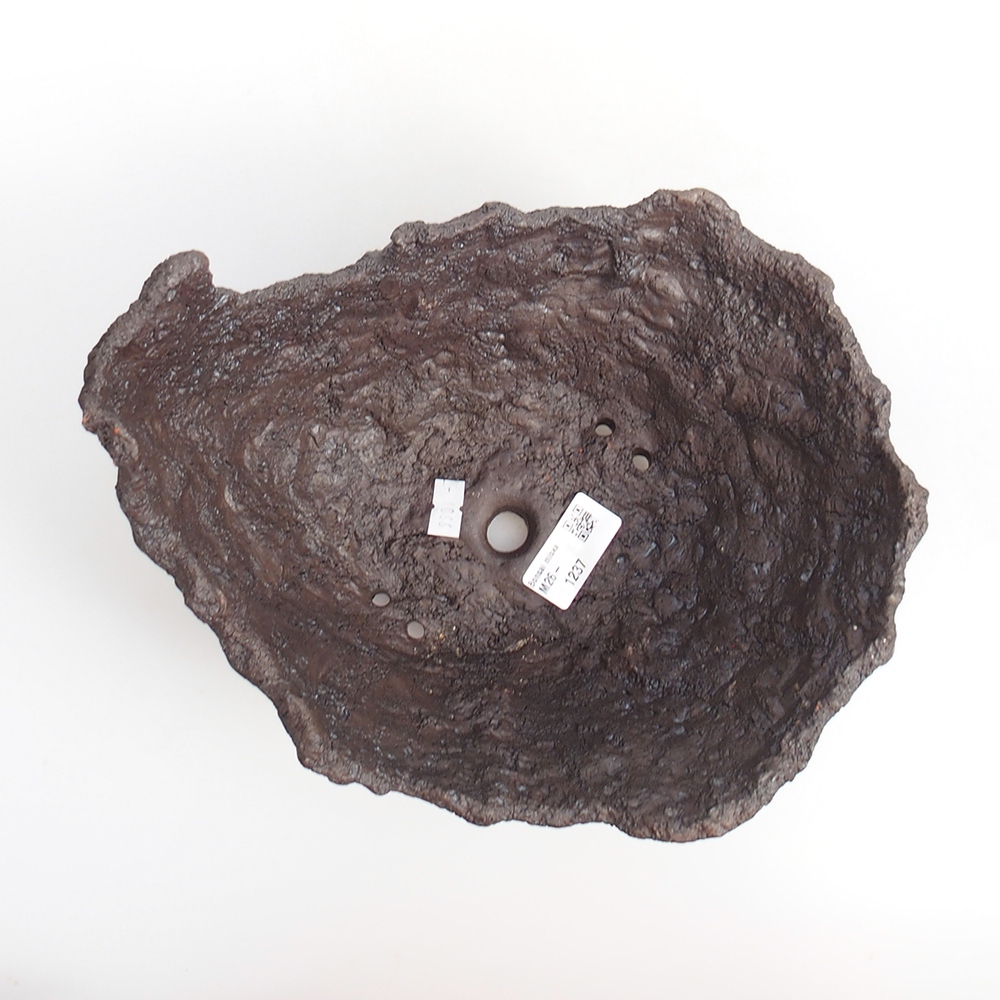 Keramikschale 19 x 15 x 14 cm , Farbe braun