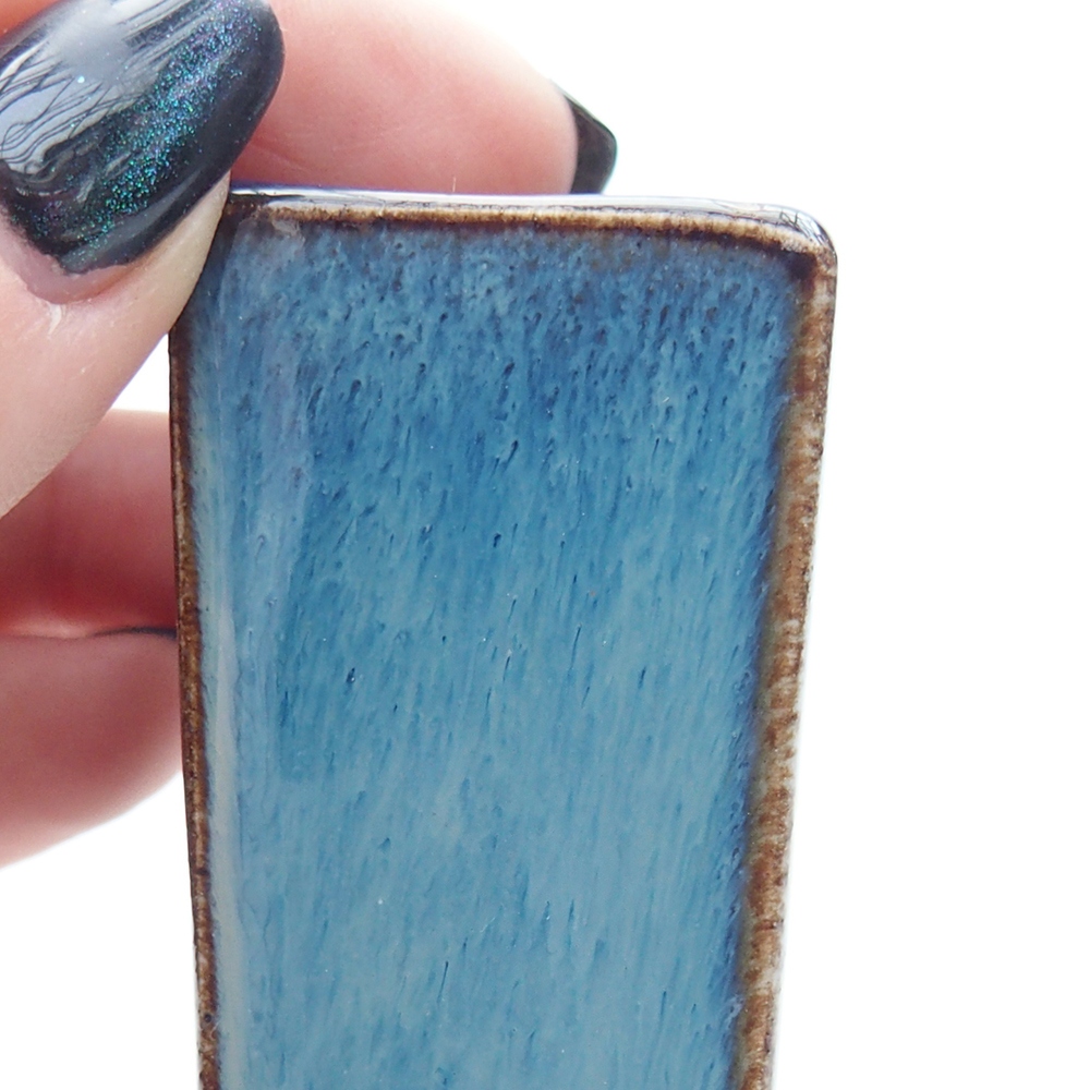 Mini-Bonsaischale 3 x 3 x 5,5 cm, Farbe blau