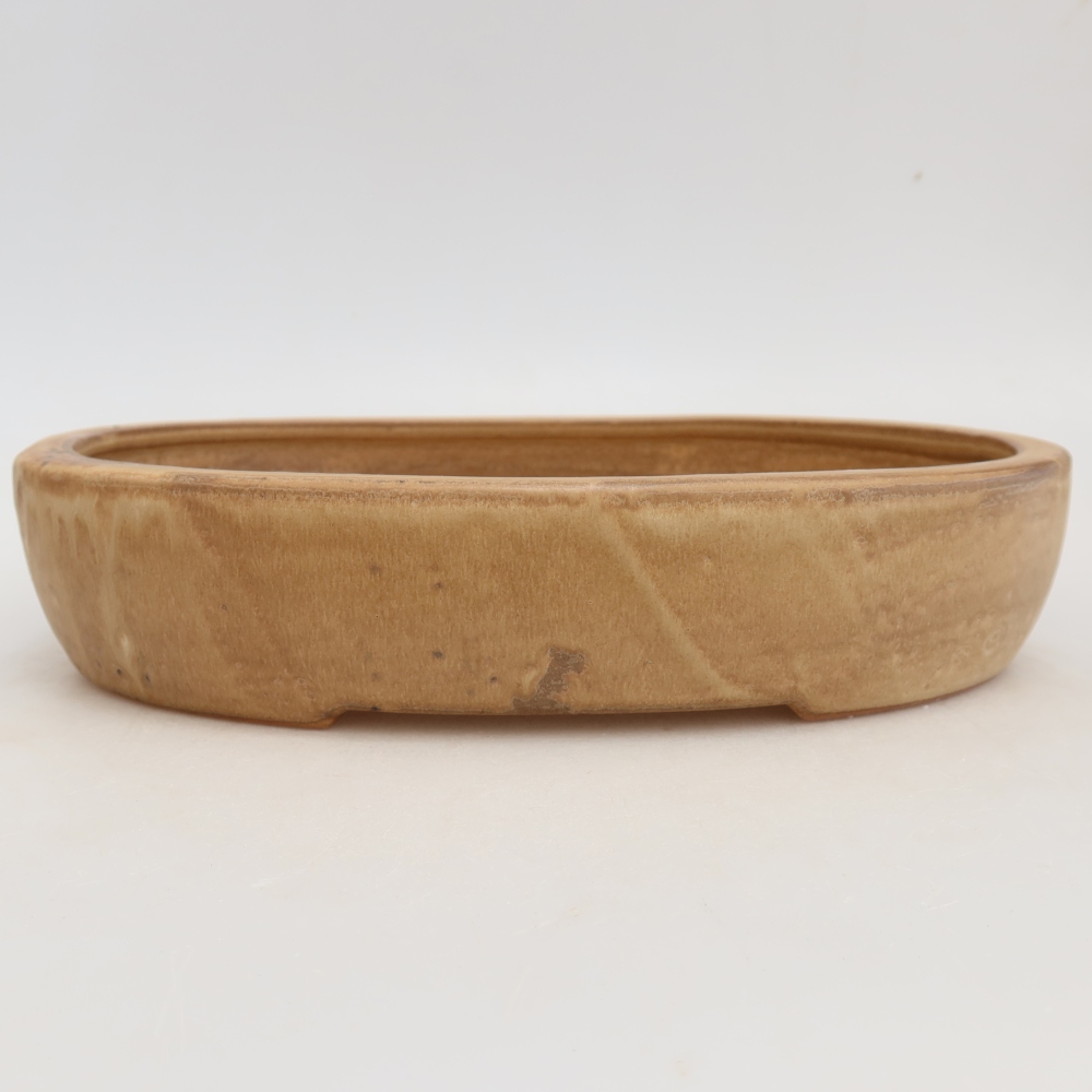 Bonsaischale aus Keramik 27 x 21 x 5,5 cm, Farbe beige