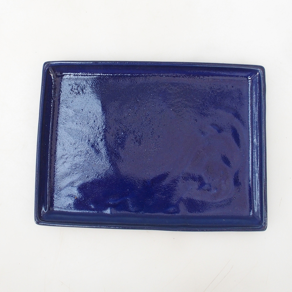 Bonsai-Schale rechteckig 22,5 x 17 x 1,5 cm – blau