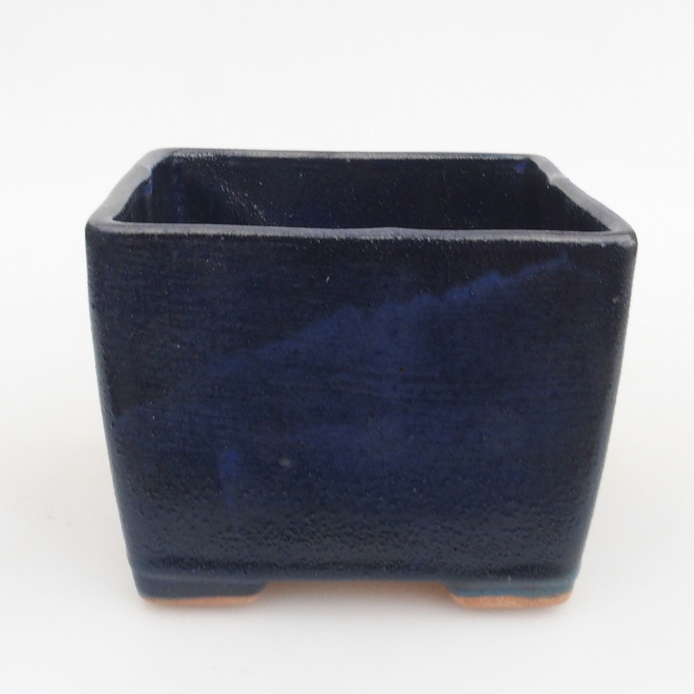 Keramik-Bonsaischale 11 x 11 x 8,5 cm, Farbe blau