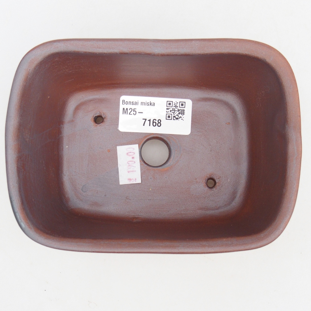 Bonsaischale aus Keramik 13,5 x 10,5 x 6 cm, metallfarben