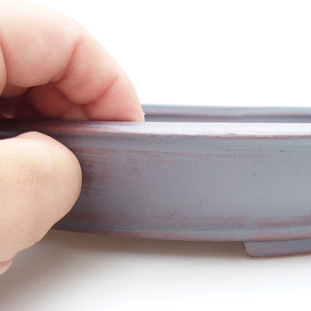 Keramik-Bonsaischale 25 x 20 x 4 cm, Farbe metallische
