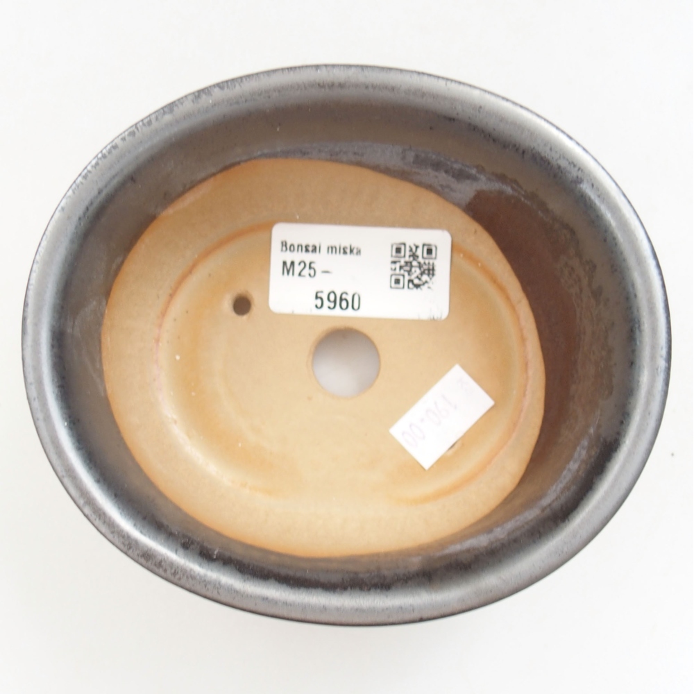Keramik-Bonsaischale 12,5 x 10,5 x 5,5 cm, Farbe metallische