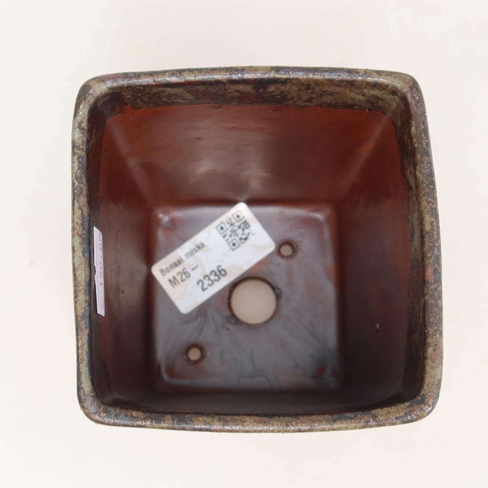 Keramik-Bonsai-Schale 9 x 9 x 11,5 cm, Farbe: braun