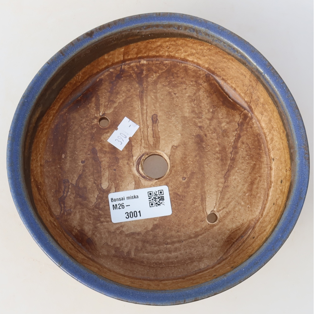 Bonsaischale aus Keramik 18 x 18 x 5 cm, Farbe blau