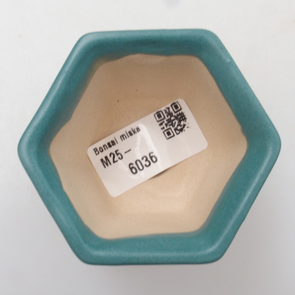 Keramik Bonsai Schale 6,5 x 6,5 x 5 cm, Farbe blau
