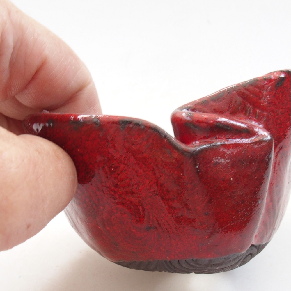 Keramikschale 9 x 8 x 6 cm, Farbe rot