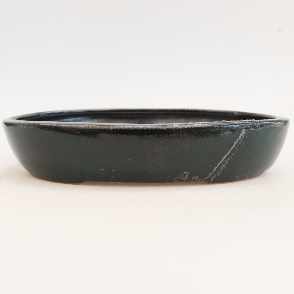 Keramik-Bonsai-Schale 22 x 17 x 4 cm, Farbe: grün