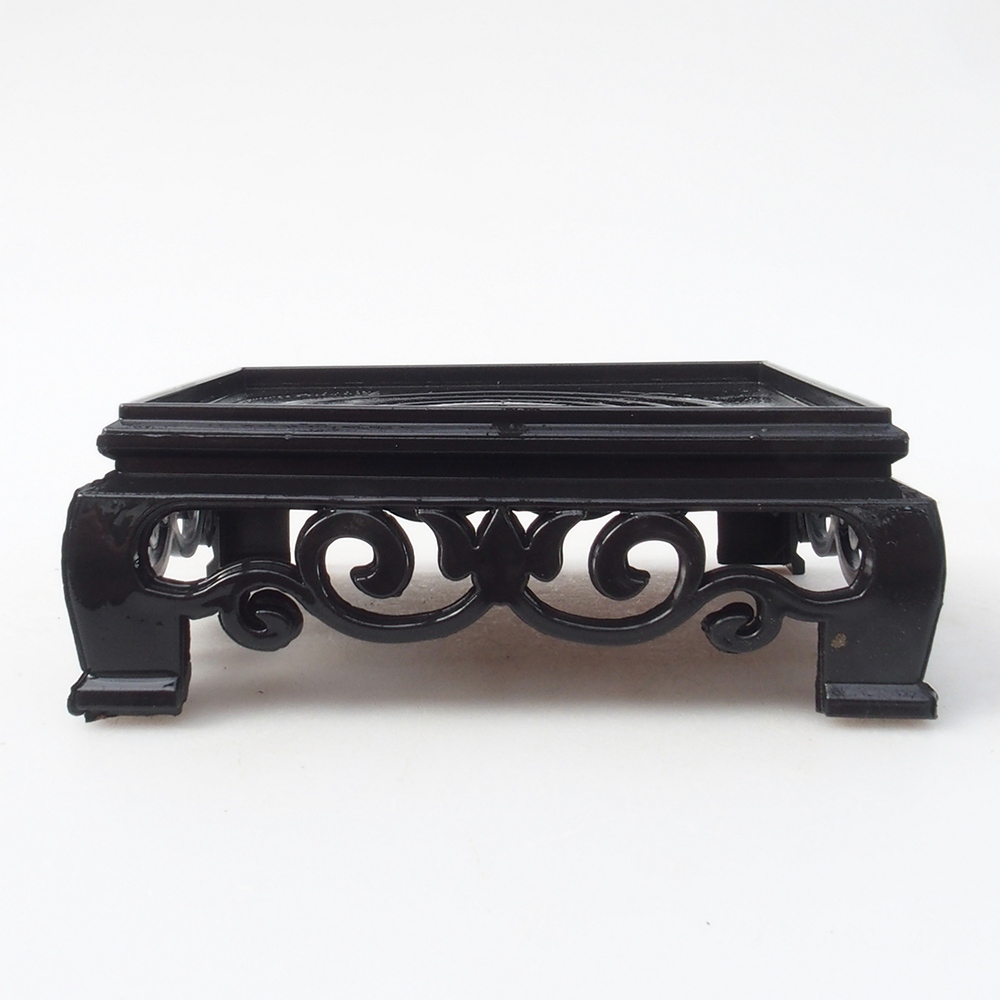 Bonsaitisch Kunststoff Quadratischer 11 x 11 x 3,5  cm, Farbe schwarz